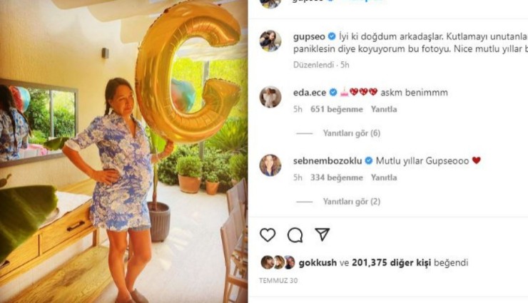 Gupse'den Doğum Günü Pozu!