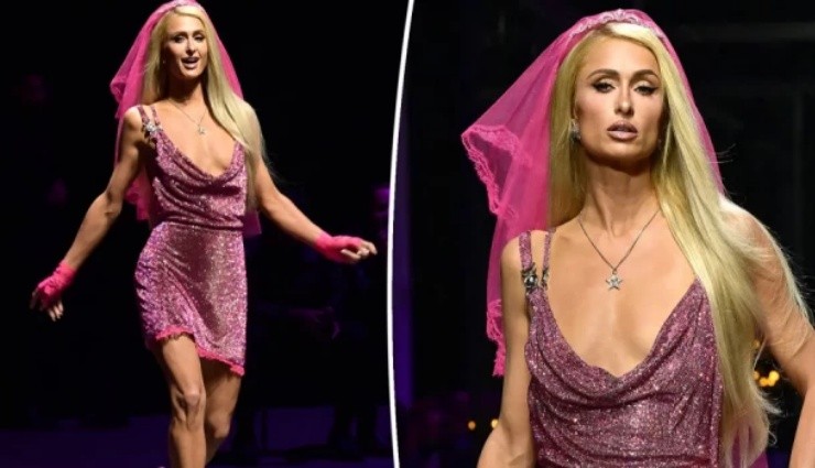 Paris Hilton, Versace Podyumunda!